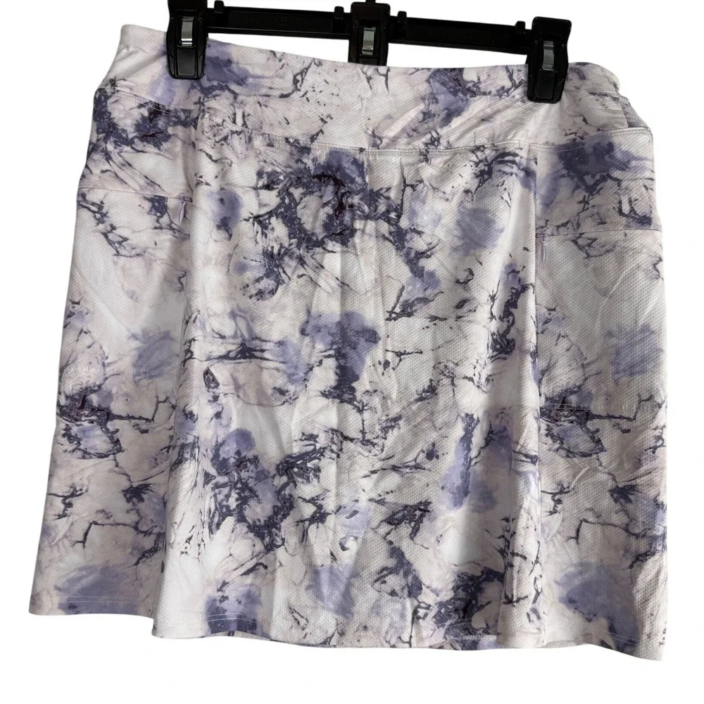 N'vo‎ Layla Skort Lavender Marble Print LivCool UPF 50 Golf Tennis Skirt Med NWT